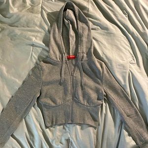 A Roma Star Concept Gray Crop Childrens Hoodie